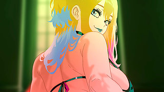 HARLEY QUINN SUCKS JOKER'S HUGE COCK DURING THERAPY. HENTAI ANIMATION