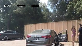 filthy Lana Rhoades publicly serves police officer