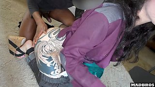 Amateur threesome with intense BBC pleasure and a French interracial twist