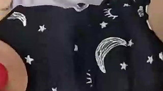 Curvy Wife in Black Patterned Dress - Anal Plug Double Feel, Deep Riding and Passionate Fuck Play