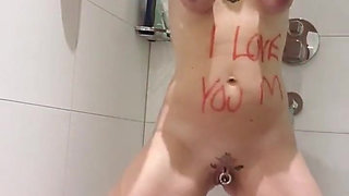 Julie Plays with 9 Volt Batteries on Nipples