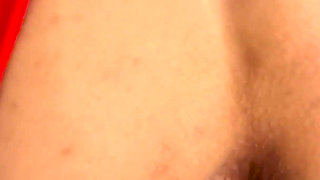 Asian Goddess in Red Stockings Gets Her Tight Pussy Fucked Hard and Gets Cum on Her Face and Mouth