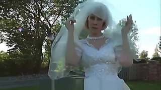 Hazel in wedding dress