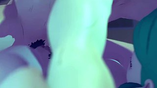 Busty teen girl gets her trimmed pussy and tight butthole pounded cartoon