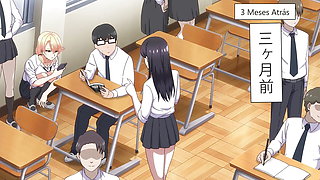 Otaku eating his school friend to read manga.