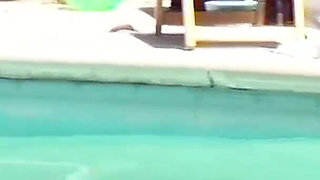 Cute teen Kaci fucked by pool boy with big cock on vacation