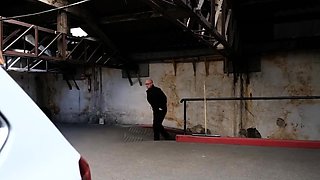 French MILF Rough Anal Threesome in Parking Lot