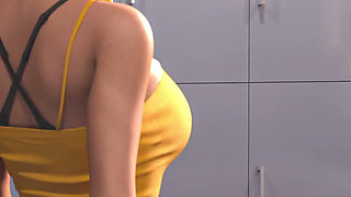 Being a Wife (v1.220p) - P15 - the Cheating Wife Makes Her Stepson’s Friend Rock-hard While Watching a Movie with Her Husband
