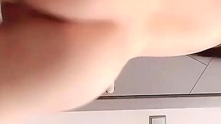 Close up POV of teen sucking cock