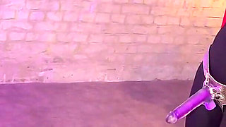 French Pegging - Caged Sub Gets His Ass Destroyed by His Mistress Strapon - BDSM