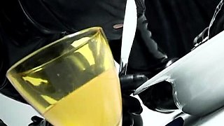 Porn latex movie with foot fetish and blonde mistress