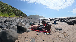 Lost Between Tides and Each Other -horny Ebony MILF Rides Her Lover