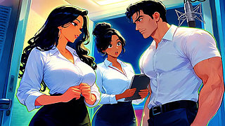 Podcast Host Takes Guest Live on Air - Studio Creampie Hentai - Ai Animation
