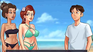 College Big Tits Contest on the Beach - Summertime Saga Ep 204