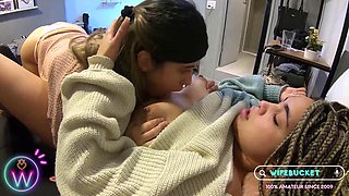 Girlfriends Dare Each Other to Finger and Lick Pussy