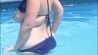 Kenzie Strips in the Pool