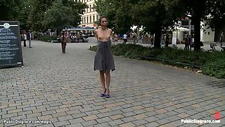 German babe humiliated on the streets