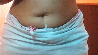 Late Night Desi Fantasy  desi Girl with big breast presses and massage