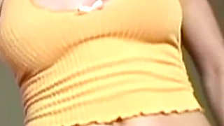 Busty Blonde Bikini Striptease - Short Topless Tease