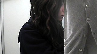 Teen goth brunette bara jerks and sucks cock