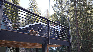 Hot Inked Busty Blonde Dominates Peeping Leo