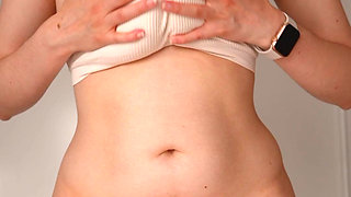 Playing with My Big Tits and Hairy Pussy