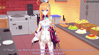 Escoffier POV Blowjob and Sex on the Kitchen - Genshin Impact