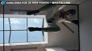 Latex Doll Creamy Dildo Masturbation