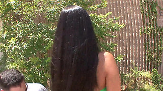 Perfect Latina babe Diamond Kitty loves riding a rock hard cock