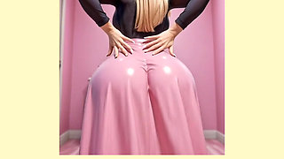 Cute blonde moving it animation