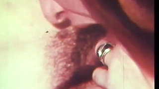 Vintage Threesome with Hairy Blonde Teen Suzanne Fields Takes Big Cock