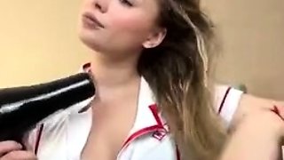 Amateur striptease and Solo masturbation