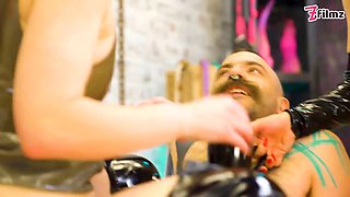 Four Girls Pee filled Humiliation Man's Toilet