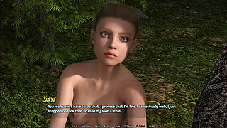 Stimulating My College GF Clitoris to Unrinate in the Nude Forest by Hoisting Her in Arms