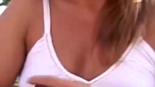 Girl getting fucked on the lawn