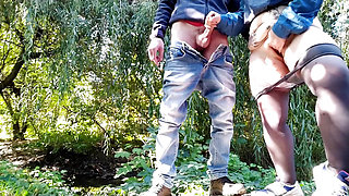 The mother-in-law couldn't stand it any longer, she cums together with her son-in-law
