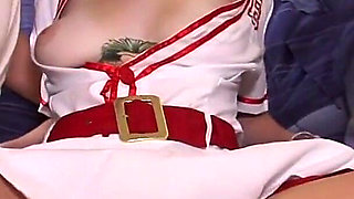 Stud takes out his big cock for a brunette teen to suck on before steamy fucking