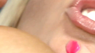 Big Tits Lesbian Sex with Blonde and Brunette MILF and Double Dildo