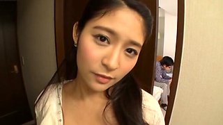 Homemade video of Japanese girlfriend Meguri giving a blowjob