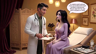 Luna's Sensual First Checkup Gothic Beauty Awakens in Her Doctor's Caring Hands (AI generated)