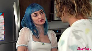 Lustful MILF and teen 4some emotional porn movie