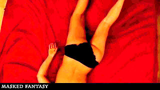 Female Slave Training Day 18/28 - in Self Bondage with Mouth Gag and Butt Plug Obliged to Orgasm