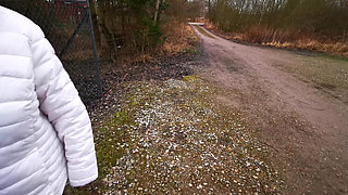 Hard Titslapping and Pussyslapping Outdoor