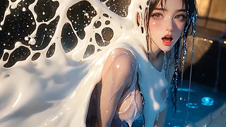 Milk Bomb Shower Turns Her On