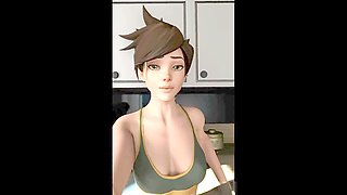 Cartoon fantasy with nubile characters giving hot bj action in animated style