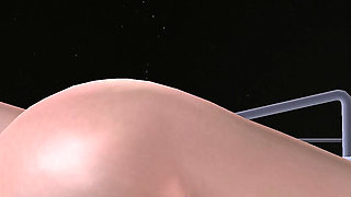 Beautiful Blonde Girl Masturbates with Bottle, Anal Plug & Pussy Licking 3D Hentai