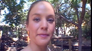 Young Pretty Brunette Tries to Convince Her College Teacher That She Knows His Subject