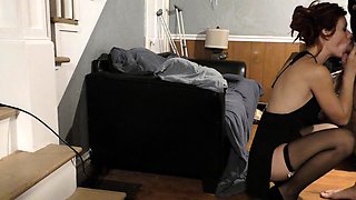 Kinky Teen Creampied by Big Cock on Couch