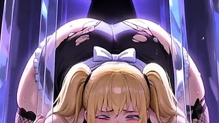 Master Punish Submissive BBW Maid in Glass Cage Horny