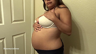Pregnant Tits and First Signs of MILF